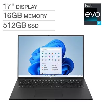 LG GRAM 17  WQXGA (2560x1600) Laptop I7-1360P 16GB 512GB SSD 17ZB90R-K.AAC7U1 • $669