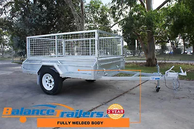 7x5 Galvanised Fully Welded Box Trailer With 600mm Cage & BRAKE ATM 1400KG • $2750