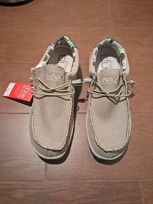 Hey Dude Men's Camel Color Wally Linen Shoes • $30