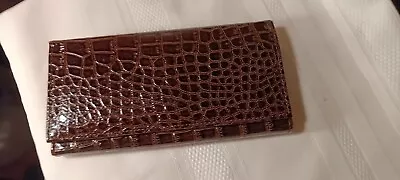 Riviera Metropolitan Dark Brown Alligator  Women  Wallet • $19.95