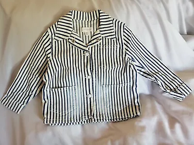 Gymboree Toddler Girl Blazer Jacket 3t NWT Blue White Stripes • $16.99