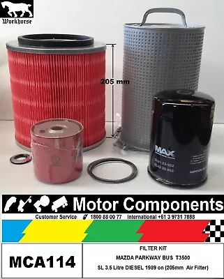 FILTER SERVICE KIT MAZDA PARKWAY BUS T3500 1989 On  SL 3.5 Litre DIESEL • $178.65