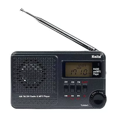 Kaito KA345 Pocket Digital DSP AM FM Shortwave Clock Radio And MP3 Player • $19.99