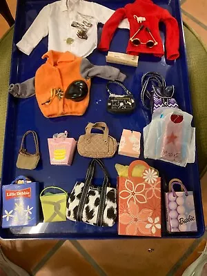 Vintage Lot Of Barbie And Ken Jackets And Handbags Plus More Stuff • $18