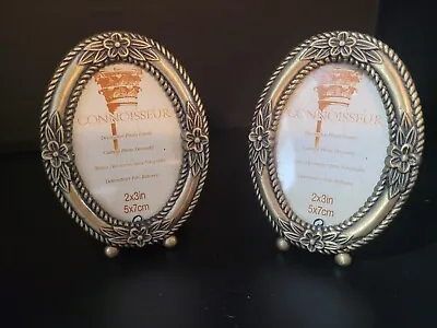 Brass Decorative Tabletop Mini Frames - Set Of 2 • $17