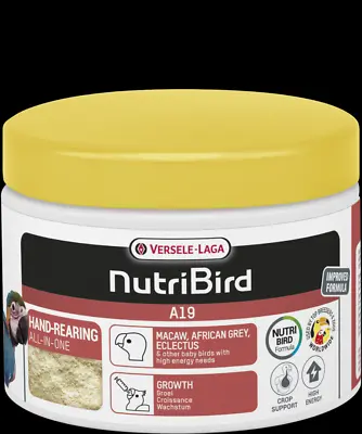 Versele Laga Nutribird A19 250g Macaws African Greys Parrots Etc Hand Rearing • £9.95