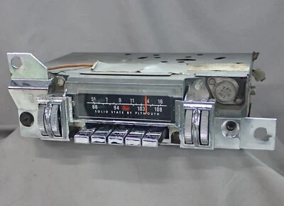 $1149 • Buy 68-69 Mopar A Body AM FM Radio Thumbwheel Rallye Dash Barracuda Dart Valiant WOW