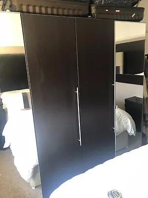£9.99 • Buy Ikea Double Wardrobe Black