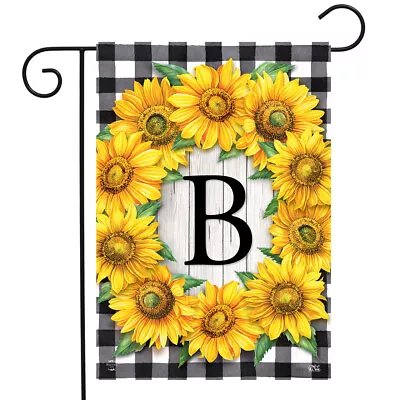 Sunflowers Monogram B Garden Flag • $9.86