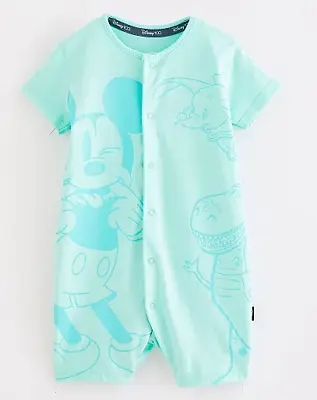 Disney Baby Boys Romper Mickey Mouse Lilo & Stitch Rex Dumbo 0-12 Months BNWT • £10.99