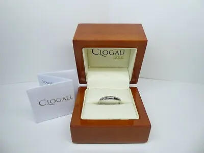 £495 • Buy Clogau Gold 18ct White Gold Cariad Wedding Ring 3mm Size M