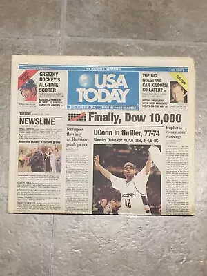1999 UCONN Huskies Basketball USA Today Newspaper.  National Champions • $49.99