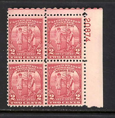 Scott 717 1932 2 Cent Arbor Day Issue Pb Of 4 Og Mnh Og F-vf! • $1.05