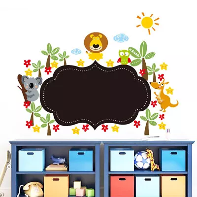 $8.50 • Buy Free Shipping ~ Animals Pattern With Chalkboard Kids Room Wall Decals/ Murals
