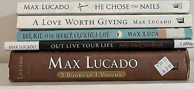 Max Lucado 5 Book Lot  Christian Higher Grounds Outlive Your Life Omnibus • $18.99