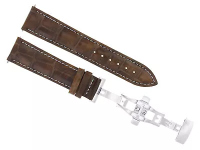 19mm Leather Band Strap For Patek Phillipe Watch  Deployment Clasp L/brown Ws • $29.95