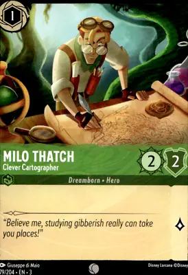 Milo Thatch - Clever Cartographer 79/204 Common Disney Lorcana Into The Inklands • £0.99