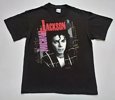 Vintage Michael Jackson BAD World Tour 1988 T-Shirt SZ Large 44-46 (Medium) EUC • £241.05