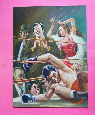 Mexican Original Comic Cover Art PEDRO INFANTE #225 Box Fight 1980s • $150