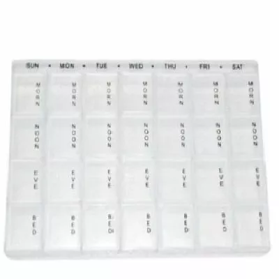 7 Day Weekly Daily Pill Box Organiser Medicine Tablet Storage Dispenser Holder • £2.62