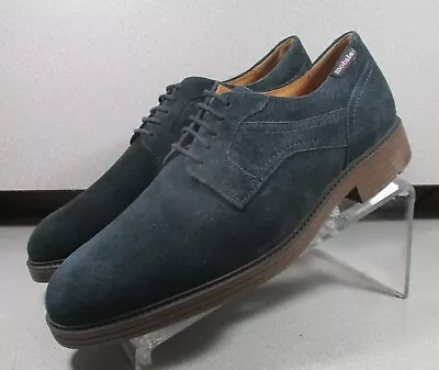 Np#728221 Mms70 Men's Shoes Size 9 M Navy Suede Lace Up Mobils By Mephisto • $79.95