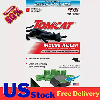 Mouse Mice Rat Killer 8 Blocks Bait Poison Rodent Station (1) Trap Control 8 Oz • $13.91