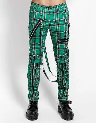 Tripp NYC Men's Plaid Bondage Pants - Green Plaid • $69.99