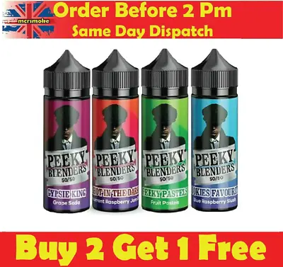 Peeky Blenders E Liquid 100ML Vape Juice 0MG 50Vg 50Pg Buy 2 Get 1 Free E Cig UK • £9.95