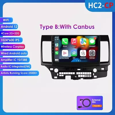 10.1 Android 10.0 Car Stereo GPS Head Unit For Mitsubishi Lancer CJ Rockford BT • $135