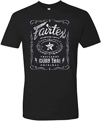 Fairtex Mens Women Kids Shirt Muay Thai MMA Old Fashion T-Shirt Black (Medium) • $22
