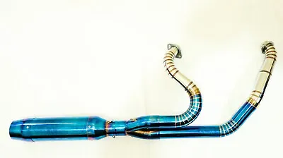 Custom Exhaust Fits For Sportster 1200 Silver Blue Model 2 Into 1  • $450.45