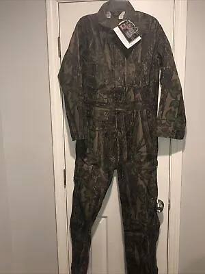 Vintage Wolf Mountain Camo Cotton W Expel Non Insulated Coveralls Sz S NOS NWT • $68