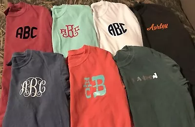 Monogram Comfort Colors Ringspun Long Sleeve Tee • $19