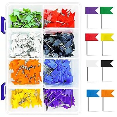 Colored Flag Travel Map Push Pins 400 Pack Multicolored Decorative Map Tacks As • $15.37