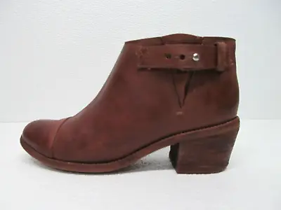 Madewell Women's The Dakota Cut Off Brown Leather Ankle Bootie Size 6 • $35.99