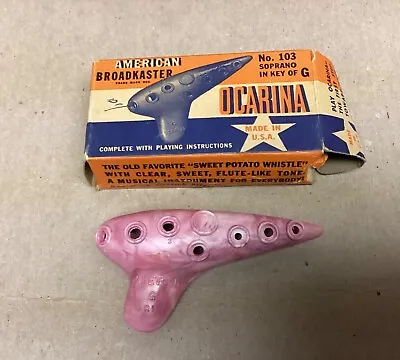 Vintage Ocarina Flute With Box American Broadkaster Soprano G  #103 • $10