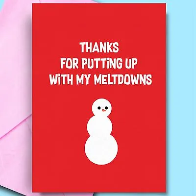 £2.95 • Buy Christmas Cards For Husband Comedy Card Brother Daughter Stepmum Funny Humour