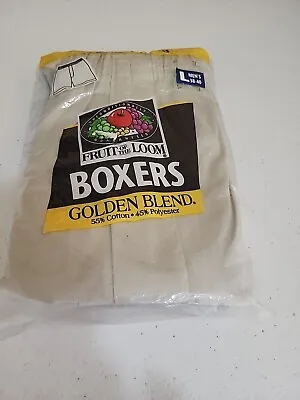 Vintage Fruit Of The Loom 1998 Golden Blend 2 Boxer Shorts Size L 38-40 NOS • $22.88