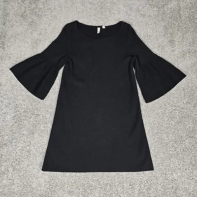 Anthropologie Moth Sweater Dress Womens Small Black Chester Bell Sleeve Tunic   • $17.42