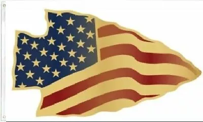 $7.77 • Buy 3x5 Arrowshead Usa Indian Native Pride Vintage Tea Stained Flag Grommets 100d