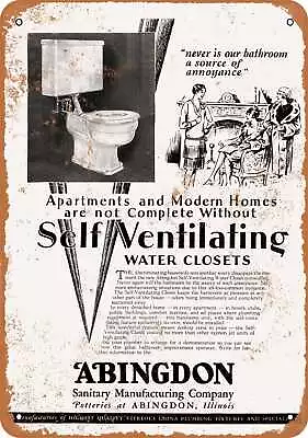 Metal Sign - 1929 Self-Ventilating Toilets - Vintage Look Reproduction • $18.66