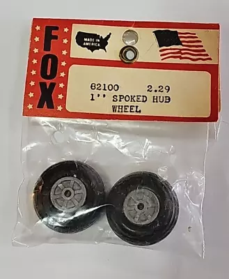 Vintage New Old Stock Fox RC Airplane Tire & Wheels 1  #62100 NOS Sealed • $14.95