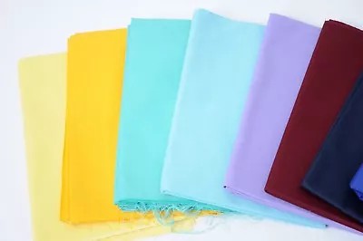 £2.49 • Buy Plain Polyester Cotton Twill 210 GSM Fabric Poly Cotton Clothing Fabric Craft 