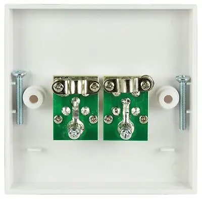 Double F Type Coaxial Wall Socket Plate TV NTL Sky Virgin Satellite • £6.22