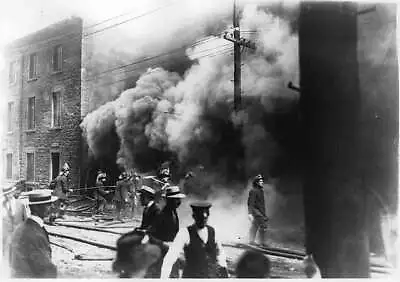 Firefighters Fighting Fire At Montreal-Harbour 1920..8X10 Print • $6.89