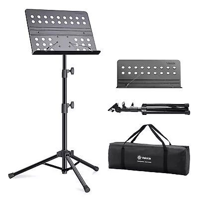 Sheet Music Stand-Metal Professional Portable Perforated Music Stand With Car... • $55.89