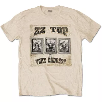 ZZ TOP  - Unisex T- Shirt - Very Baddest -  Sand  Cotton  • £16.99