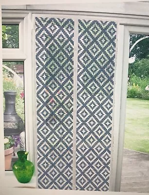 Magnetic Insect Door Screen FLY INSECT BUG Curtain Mesh 90cm X 210cm TRIBAL GEO • £9.99