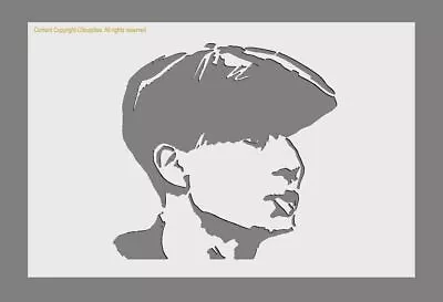 MYLAR STENCIL 'Peaky Blinders Tom Shelby' 125/190 Micron A3/A4/A5 Sizes • £4.48