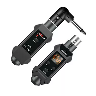 Plug-on Microphone Wireless System XLR Transmitter+ Receiver + 6.35mm Adapter E • $54.99